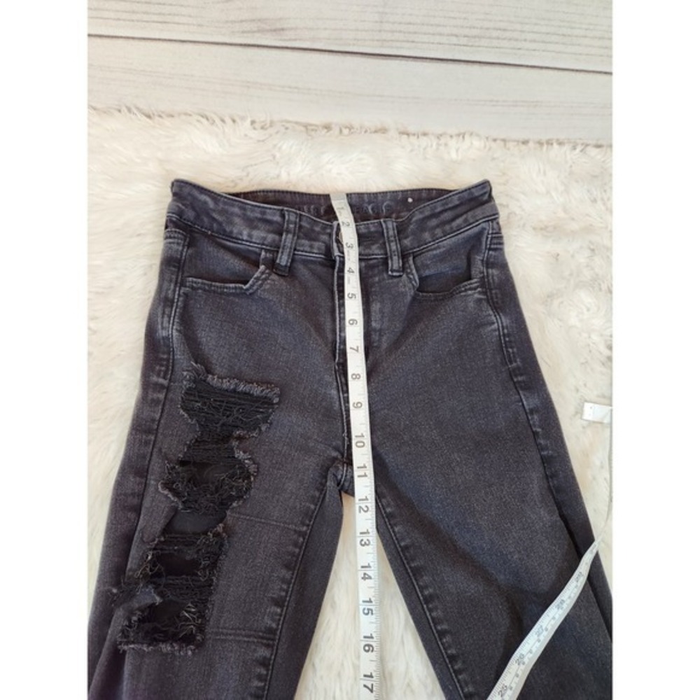 Old Navy Women's Black Solid Stretch Distressed H… - image 7